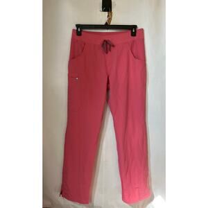 Figs Kade Cargo Scrub Pants Size Medium *TALL* Pink Healthcare